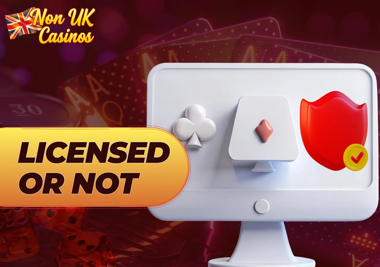 Comparison between licensed and non-licensed non-UK casino sites.